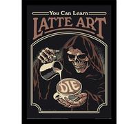 Pyramid International Steven Rhodes (Latte Art) Collector Print - Collector Print Poster (Framed) - Wall Art for Fans - Official Merchandise - One Size
