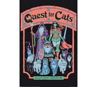 Pyramid International Steven Rhodes (Quest For Cats) 61cm x 91cm Loose Framed Maxi Poster One Size