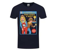 Pyramid International Steven Rhodes Who Gives A Shit Men's Navy T-Shirt