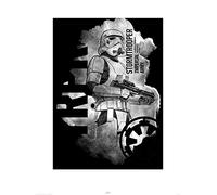 Pyramid International Stormtrooper Smoke Star Wars Rogue One Art Print, Paper, Multi-Colour, 60 x 80 x 1.3 cm