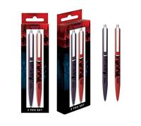 Stranger Things Set of 2 Ballpoint Pens, Pens for School and Home, Pens for Kids, Pens for Girls and Boys, Pens for Women and Men, Stranger Things Gifts - Official Merchandise