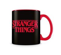 Pyramid International Stranger Things Black Ceramic 315ml/11oz Mug with Logo in Presentation Box - Official Licensed Netflix Drinkware, Ceramic Coffee Cup for Fans and Collectors, One Size