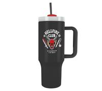 Pyramid International Stranger Things Hellfire Club 40oz/1200ML Tumbler with Straw and Lid, Advanced Double-Wall Vacuum Insulation, Keeps Drinks Chilled Up to 11 Hours, Hot Up to 7 Hours, BPA-Free