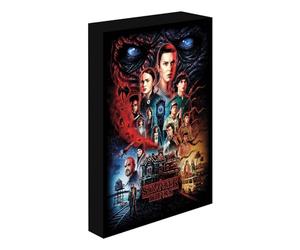 Pyramid International Stranger Things Light Up Canvas, Large Canvas 30cm x 40cm - Official Merchandise, Black