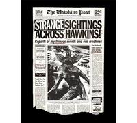 Pyramid International Stranger Things (Strange Sightings Across Hawkins) Collector Print 30cm X 40cm Framed Collector Print, Official Licensed Netflix Wall Art Poster, Ready To Hang, One Size