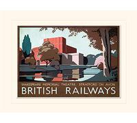 Pyramid International Stratford On Avon Shakespeare Mounted Print Memorabilia, Multi-Colour, 30 x 40 x 1.3 cm