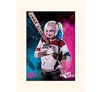 Pyramid International Suicide Squad Harley Quinn Mounted Print Memorabilia, Multi-Colour, 30 x 40 cm