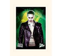 Pyramid International Suicide Squad The Joker Mounted Print Memorabilia, Multi-Colour, 30 x 40 cm