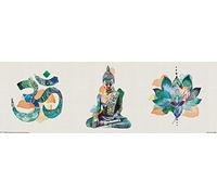 Pyramid International "Summer Thornton (Yoga Triptych) Slim Poster, Multi-Colour, 30 x 91.5 cm