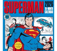 Pyramid International SUPERMAN (Comics) 2026 Square Wall Calendar - Official 16-Month DC Comics Calendar Featuring Classic Covers - Superhero Gift for Comic Collectors & Fans