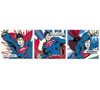 Pyramid International Superman Pop Art Triptych Door Poster, Paper, Multi-Colour, 53 x 158 x 1.3 cm