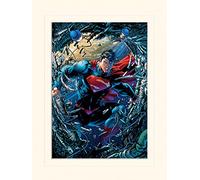 Pyramid International Superman Unchained Mounted Print Memorabilia, Multi-Colour, 30 x 40 x 1.3 cm