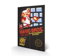 Pyramid International SW11295P Super Mario Bros. NES Cover Wood Print , Multi-Colour, 40 x 59 x 1.3 cm