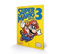 Pyramid International SW11296P Super Mario Bros. 3 NES Cover Wood Print , Multi-Colour, 40 x 59 x 1.3 cm