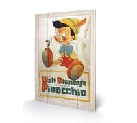 Pyramid International SW11428P Pinocchio Conscience Wood Print , Multi-Colour, 40 x 59 x 1.3 cm