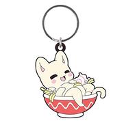 Pyramid International Tasty Peach Keyring (Udon Kitten Design), 4.5 x 6cm - Official Merchandise