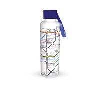 Pyramid International TFL London Underground Map Slim Bottle 19oz / 560ml, Official Licensed Transport for London Reusable Water Bottle