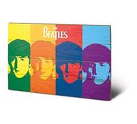 Pyramid International The Beatles Pop Art Wood Print, Multi-Colour, 40 x 59 x 1.3 cm