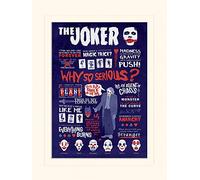 Pyramid International The Dark Knight (Joker Quotographic) Mounted Print Memorabilia, Paper, Multi-Colour, 30 x 40 x 1.3 cm