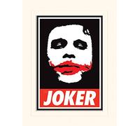 Pyramid International The Dark Knight Obey The Joker Mounted Print Memorabilia, Multi-Colour, 30 x 40 x 1.3 cm