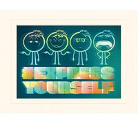 Pyramid International The Emoji Movie (Express Yourself) -Mounted Print Memorabilia 30 x 40cm, Paper, Multicoloured, 30 x 40 x 1.3 cm