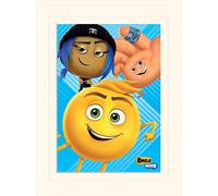 Pyramid International The Emoji Movie (Trio) -Mounted Print Memorabilia 30 x 40cm, Paper, Multicoloured, 30 x 40 x 1.3 cm