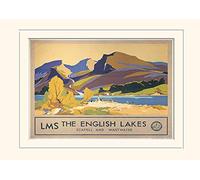 Pyramid International The English Lakes 2" Mounted Print Memorabilia, Multi-Colour, 30 x 40 x 1.3 cm