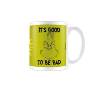 Pyramid International The Grinch It's Good to Be Bad White Ceramic Pod Mug - Quirky Holiday Coffee Cup, Dishwasher & Microwave Safe, 11oz, Great for Coffee, Tea, or Hot Cocoa