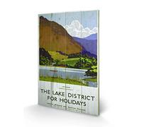 Pyramid International The Lake District 2 Wood Print, Multi-Colour, 40 x 59 x 1.3 cm