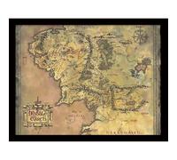 Pyramid International The Lord of the Rings Middle Earth Map Collector Print 35cm x 45cm, Official Wall Art Gift