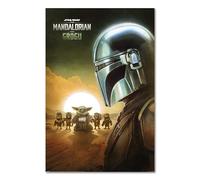 Pyramid International The Mandalorian & Grogu Poster Sunset 61 x 91.5 cm Star Wars Wall Decoration Baby Yoda Poster Atmospheric Series Film Wall Picture
