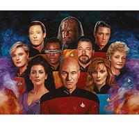 Pyramid International "The Next Generation Star Trek 50th Anniversary Canvas Print, Multi-Colour, 60 x 80 x 1.3 cm