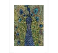 Pyramid International "The Peacock Valentina Ramos Art Print, Multi-Colour, 60 x 80 x 1.3 cm