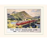 Pyramid International The West Highland Line Mounted Print Memorabilia, Multi-Colour, 30 x 40 x 1.3 cm