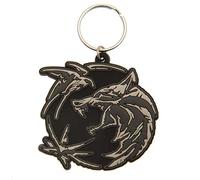 Pyramid International The Witcher Keyring (Wolf Swallow Star Design), Rubber Fob 4.5 x 6cm - Official Merchandise