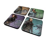 Pyramid International The Witcher Set of 4 Drinks Coasters (Legendary Design) - Official Merchandise, 10 x 10 cm