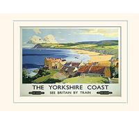 Pyramid International The Yorkshire Coast 2" Mounted Print Memorabilia, Multi-Colour, 30 x 40 x 1.3 cm