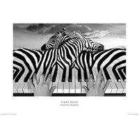 Pyramid International "Thomas Barbey Piano Peace Paper Art Print, Multi-Colour, 60 x 80 x 1.3 cm