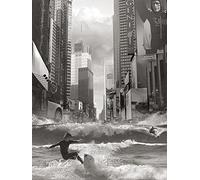 Pyramid International Thomas Barbey (Swell Time in Town) -Canvas Print 60 x 80cm, Wood, Multi-Colour, 60 x 80 x 1.3 cm
