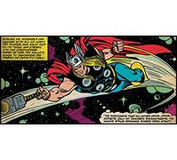 Pyramid International "Thor Fabric of Infinity Canvas Print, Multi-Colour, 50 x 100 x 1.3 cm