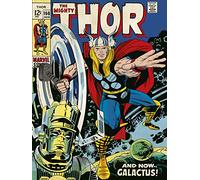 Pyramid International Thor (Galactus) -Canvas Print 30 x 40cm, Wood, Multi-Colour, 30 x 40 x 1.3 cm