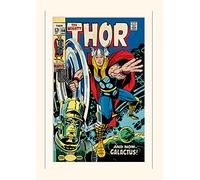 Pyramid International Thor Galactus Mounted Print Memorabilia, Multi-Colour, 30 x 40 x 1.3 cm