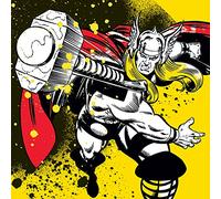 Pyramid International Thor (Splatter) -Canvas Print 60 x 60cm, Wood, Multi-Colour, 60 x 60 x 1.3 cm