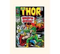 Pyramid International Thor (Wrath of Odin) -Mounted Print Memorabilia 30 x 40cm, Paper, Multicoloured, 30 x 40 x 1.3 cm
