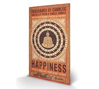 Pyramid International Thousands of Candles Wood Print, Multi-Colour, 45 x 76 x 1.3 cm