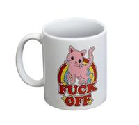 Pyramid International Threadless F**K Off White Ceramic Pod Mug - Fun & Bold Statement Coffee Mug, Durable and Dishwasher Safe, 11oz, Ideal for Coffee, Tea, and Hot Beverages