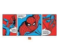 Pyramid International "Triptych Spider-Man Art Print, Multi-Colour, 50 x 100 x 1.3 cm