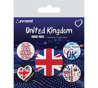 Pyramid International Union Jack Badge Set (Pack of 5) Pyramid International Multicolor