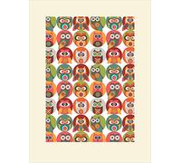 Pyramid International Valentina Ramos (Owls Family) -Mounted Print 30 x 40cm, Paper, Multicoloured, 30 x 40 x 1.3 cm