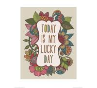 Pyramid International "Valentina Ramos Today Is My Lucky Day Paper Art Print, Multi-Colour, 40 x 50 x 1.3 cm